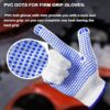 PVC polka dot cotton knitted gloves