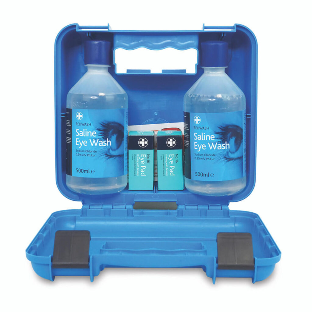 Eyewash Station Wall Mounted Blue with Two 500ml Bottles Buy Respiratory, Eye, Hand & Fall Protection Equipment in Kenya