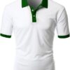 2 Tone Polo Collar T Shirts1