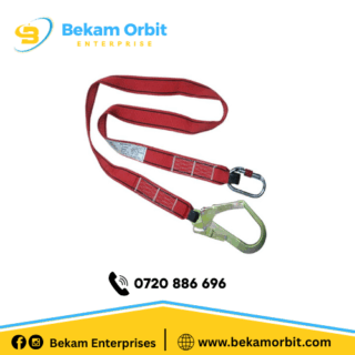 Vaultex single webbing lanyard with shock absorber