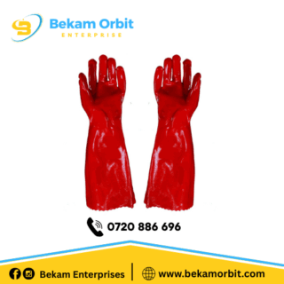 Chemical Resistant Red PVC Gauntlet in nairobi and kenya for sale affordable and high quality