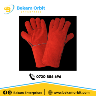Red leather welding gloves in nairobi and kenya for sale affordable and high quality