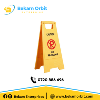 No parking safety board signage