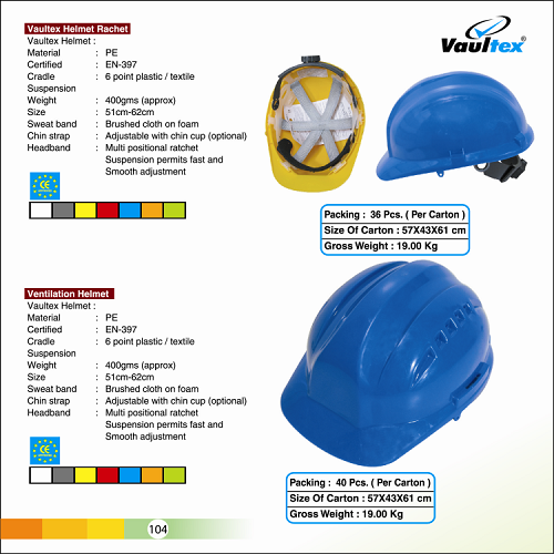 EN 397 6 point Vaultex safety Helmet EN 397 6 point Vaultex safety Helmet
