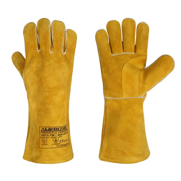 Yellow Leather Welding Glove