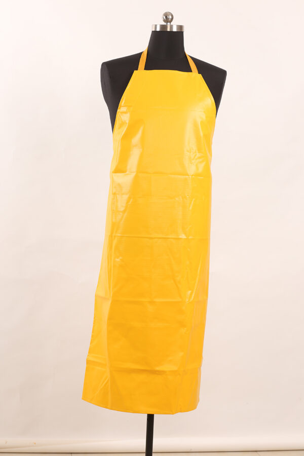 Yellow PVC tarpaulin plastic aprons