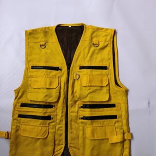 10 pocket mustard yellow safari jacket