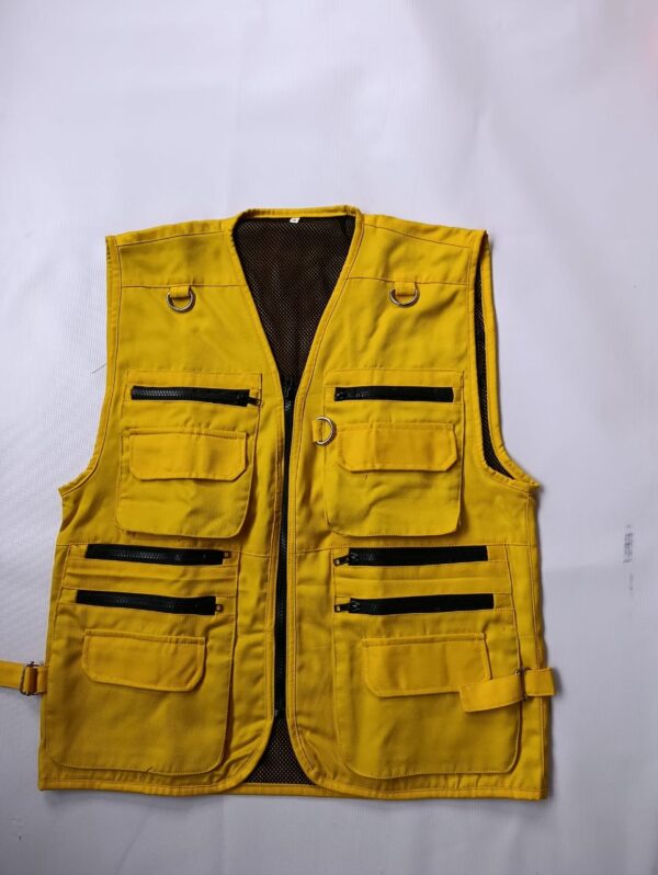 10 pocket mustard yellow safari jacket