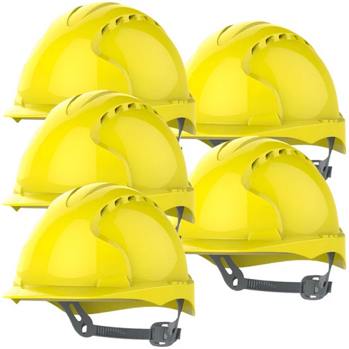 AJF030 000 200 EVO2 Safety Helmet Slip Ratchet Vented Yellowx5