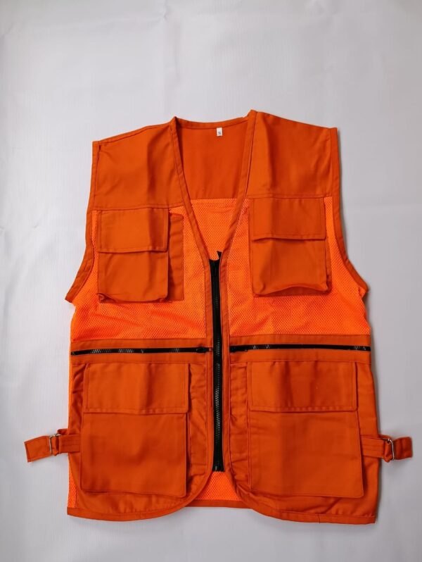orange meshed journalist jacket Nairobi