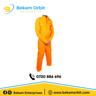 orange Tetrex polyester overalls