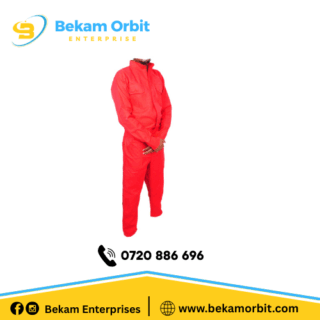 red Tetrex polyester overalls