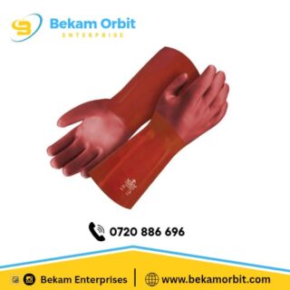 PVC Red Chemical Resistant Gloves Kenya