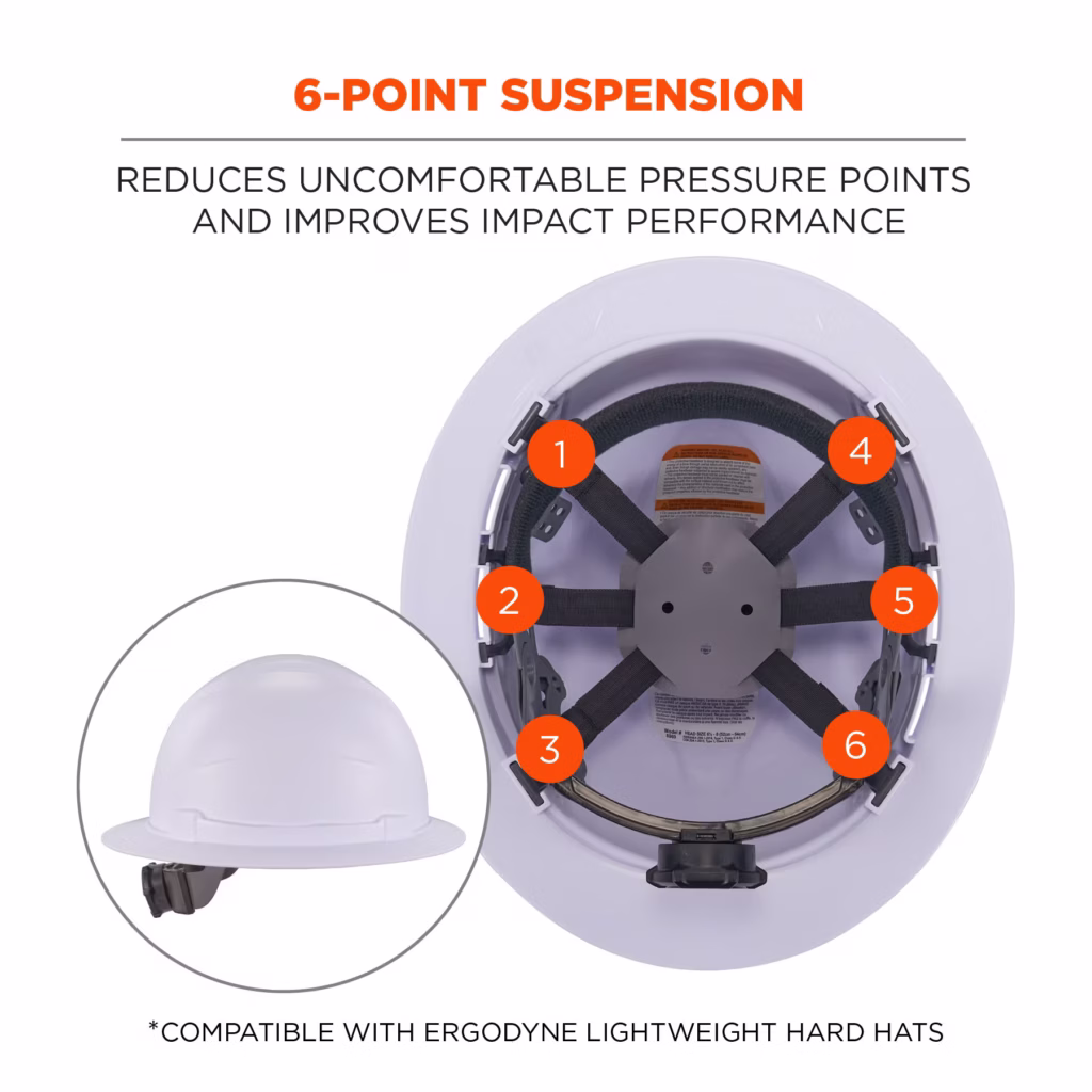 6 point suspension helmet