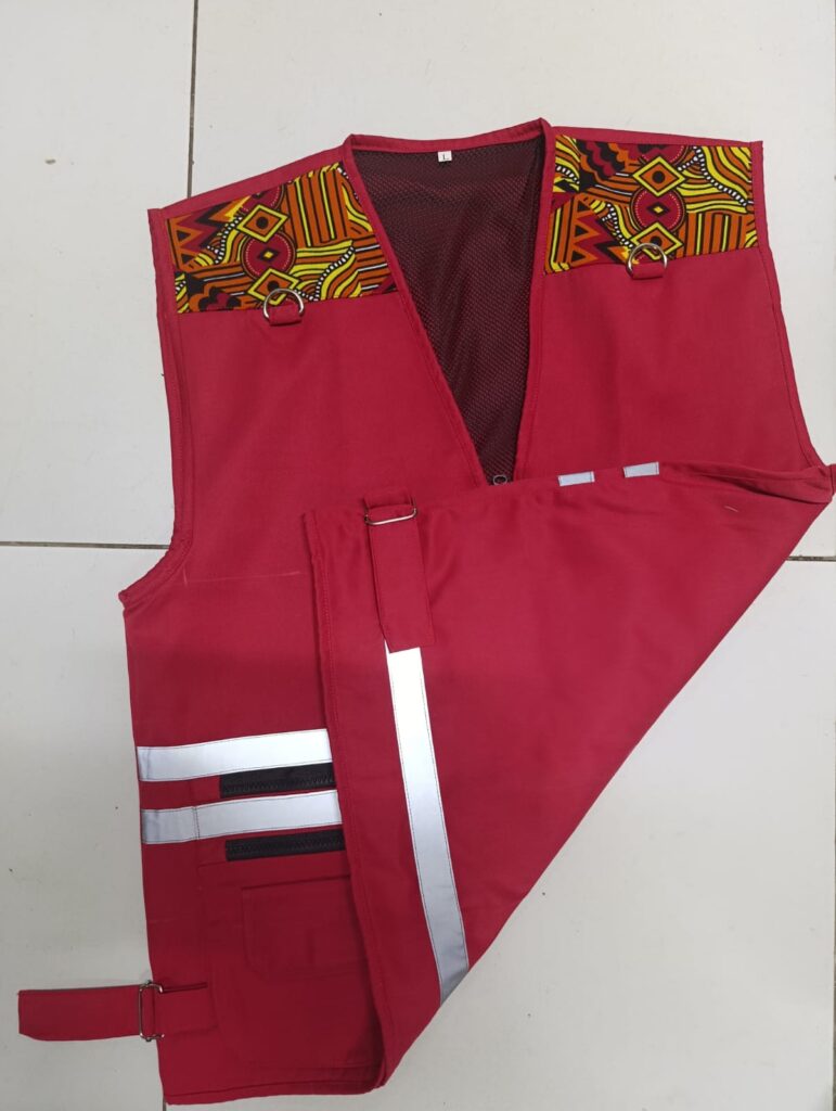 Mission jacket kitenge print