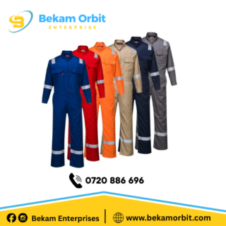 custom branded reflective cotton drill overalls
