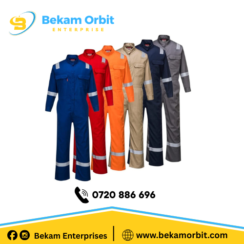 custom branded reflective cotton drill overalls