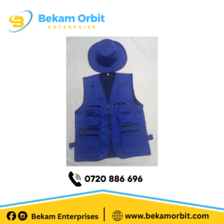 royal blue twill mission jacket