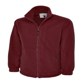 Adult maroon fleece jacket