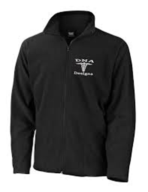Branded black fleece jacket