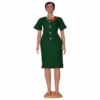 Buy 3 piece nanny uniforms in Kenya with Tetrex dress cap and half apron with kitenge details
