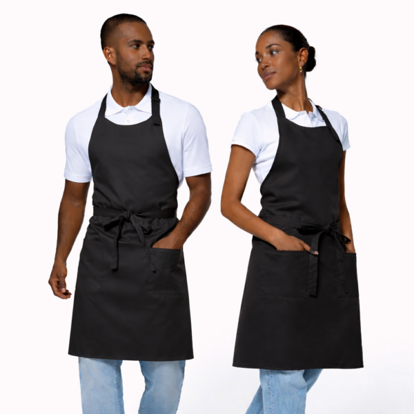 Bib apron with pockets Kenya smart professional catering and hospitality apron