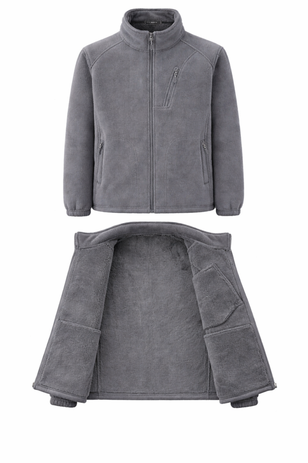 Charcoal grey fleece jacket in Kenya neutral professional warm layer