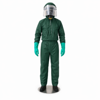 Chemical resistant overall Nairobi yellow hooded waterproof protective overall