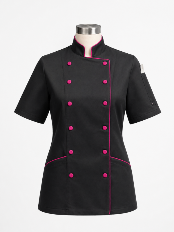 Cotton Tetrex short sleeve chef jacket in Kenya for hotels and restaurants