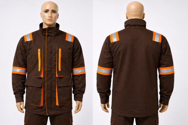 Custom engineer coat Kenya made from twill fabric with optional reflector tape