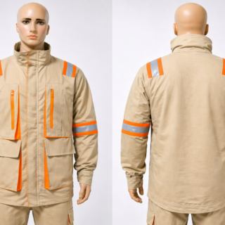 Custom engineer coat Kenya made from twill fabric with optional reflector tape