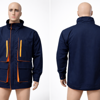 Custom engineer coat Kenya made from twill fabric with optional reflector tape