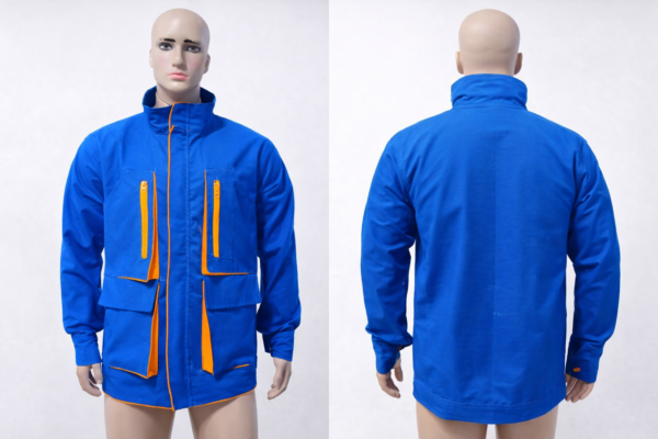 Custom engineer jacket Kenya made from twill fabric with optional reflector tape