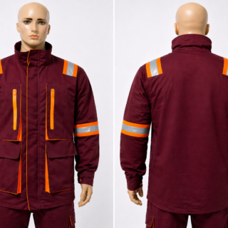 Custom industrial work jacket Kenya made from twill fabric with optional reflector tape