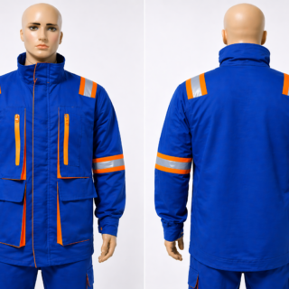 Custom work jacket Kenya made from twill fabric with optional reflector tape