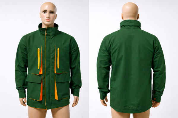 Custom workshop jacket Kenya made from twill fabric with optional reflector tape