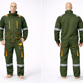 Custom workshop uniform Kenya made from twill fabric with optional reflector tape
