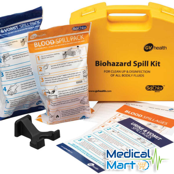 GV Health biohazard spill kit in Kenya yellow hard case