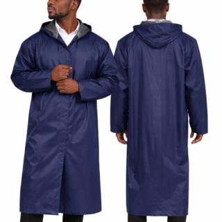 Navy Blue PVC Raincoat in Kenya – Waterproof Durable Rain Gear