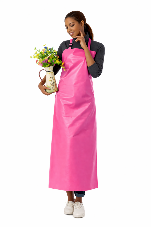 Pink PVC waterproof apron Kenya full length industrial apron