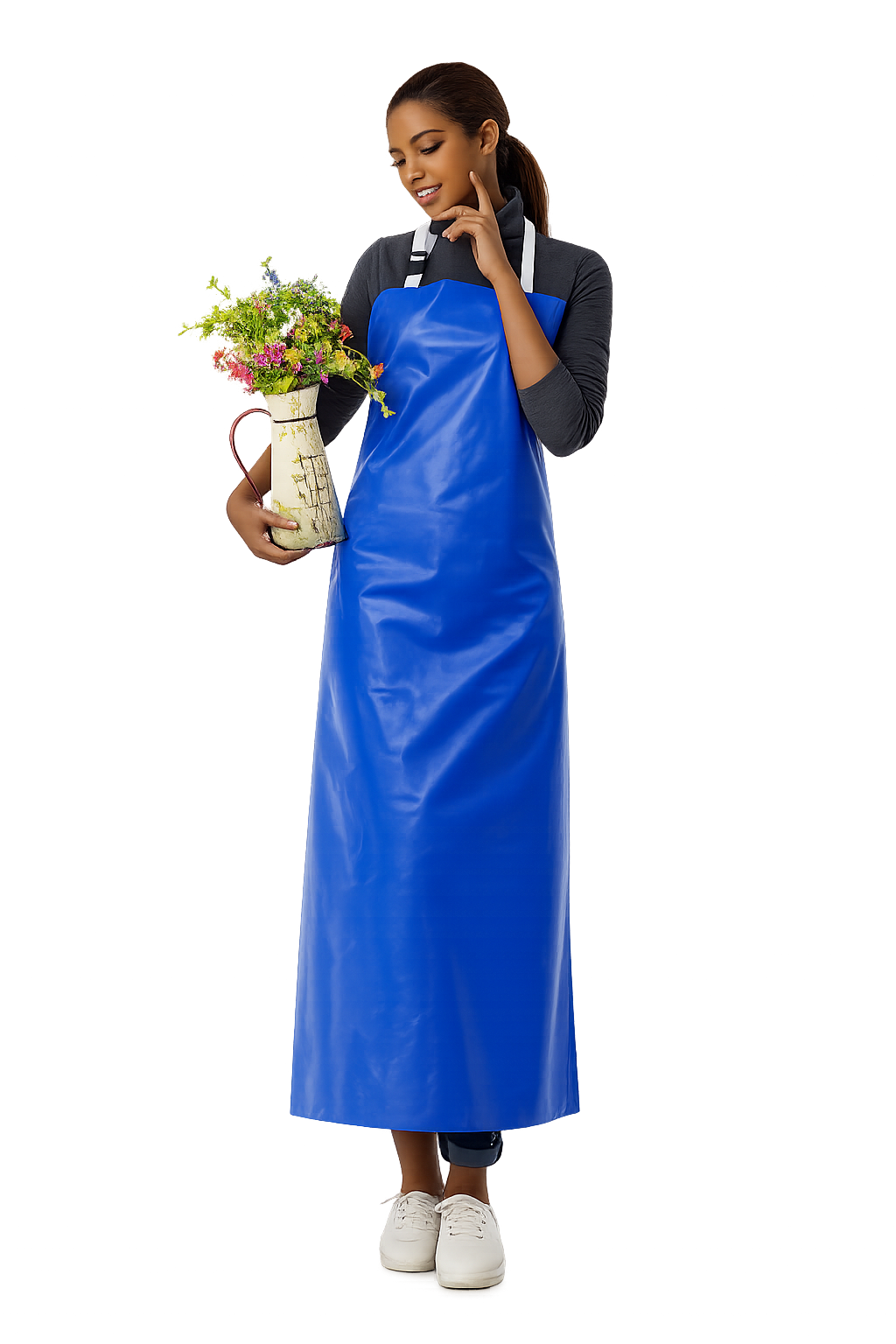 blue ruffle shoulder dress Blue Archive main image 1