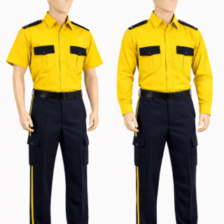 Security guard uniform in Kenya made from twill fabric shirt and trouser set