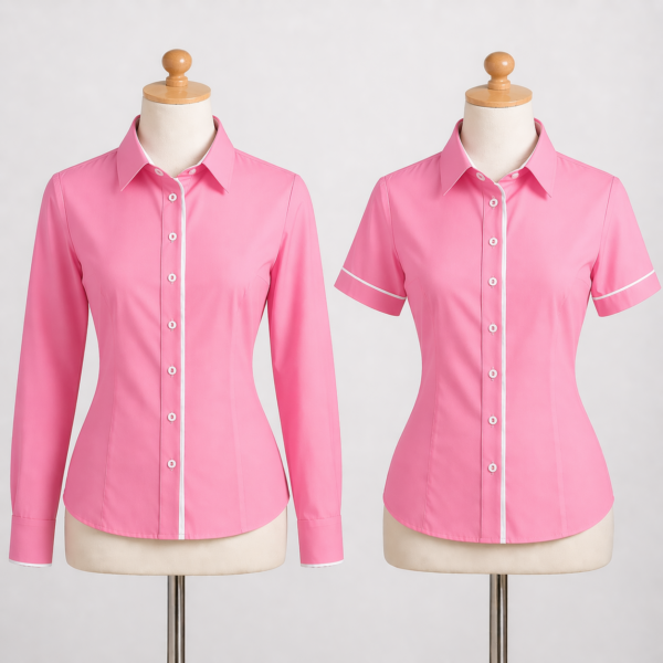 Short Sleeve Waitress Shirts Kenya Professional Hospitality Uniform Blouses