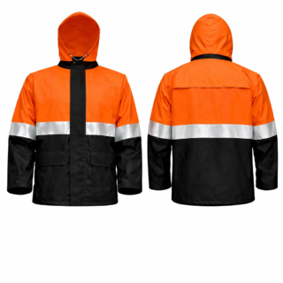 Waterproof Reflective Raincoat Kenya – 190T Nylon Hooded Coat (2)