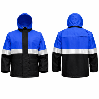 Waterproof Reflective Raincoat Kenya – 190T Nylon Hooded Coat