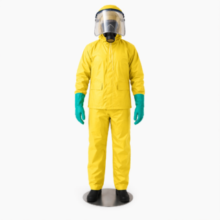 Yellow chemical spray suit Kenya waterproof protective suit