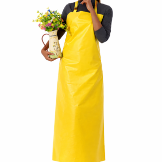 Yellow tarpaulin PVC waterproof apron Kenya full length industrial apron