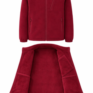 maroon Embroidered Fleece Jacket in Kenya