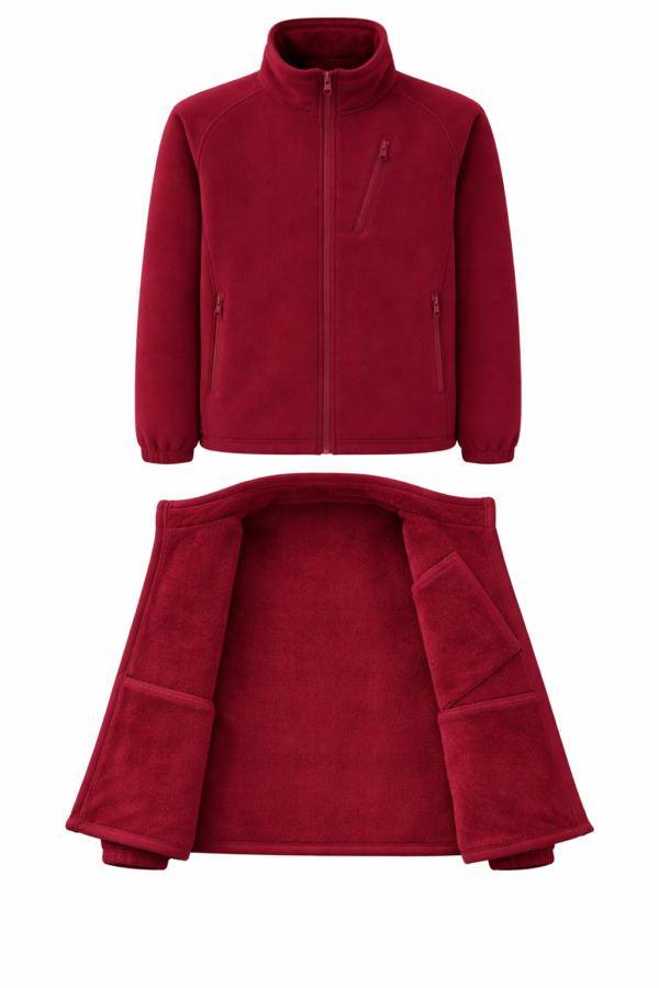 maroon Embroidered Fleece Jacket in Kenya