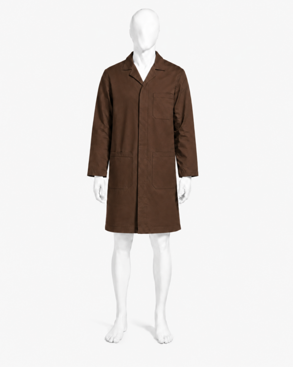 Chocolate Brown Dust Coat in Kenya – 265 GSM Tetrex Workwear